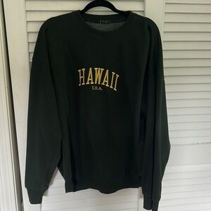brandy melville green hawaii crewneck